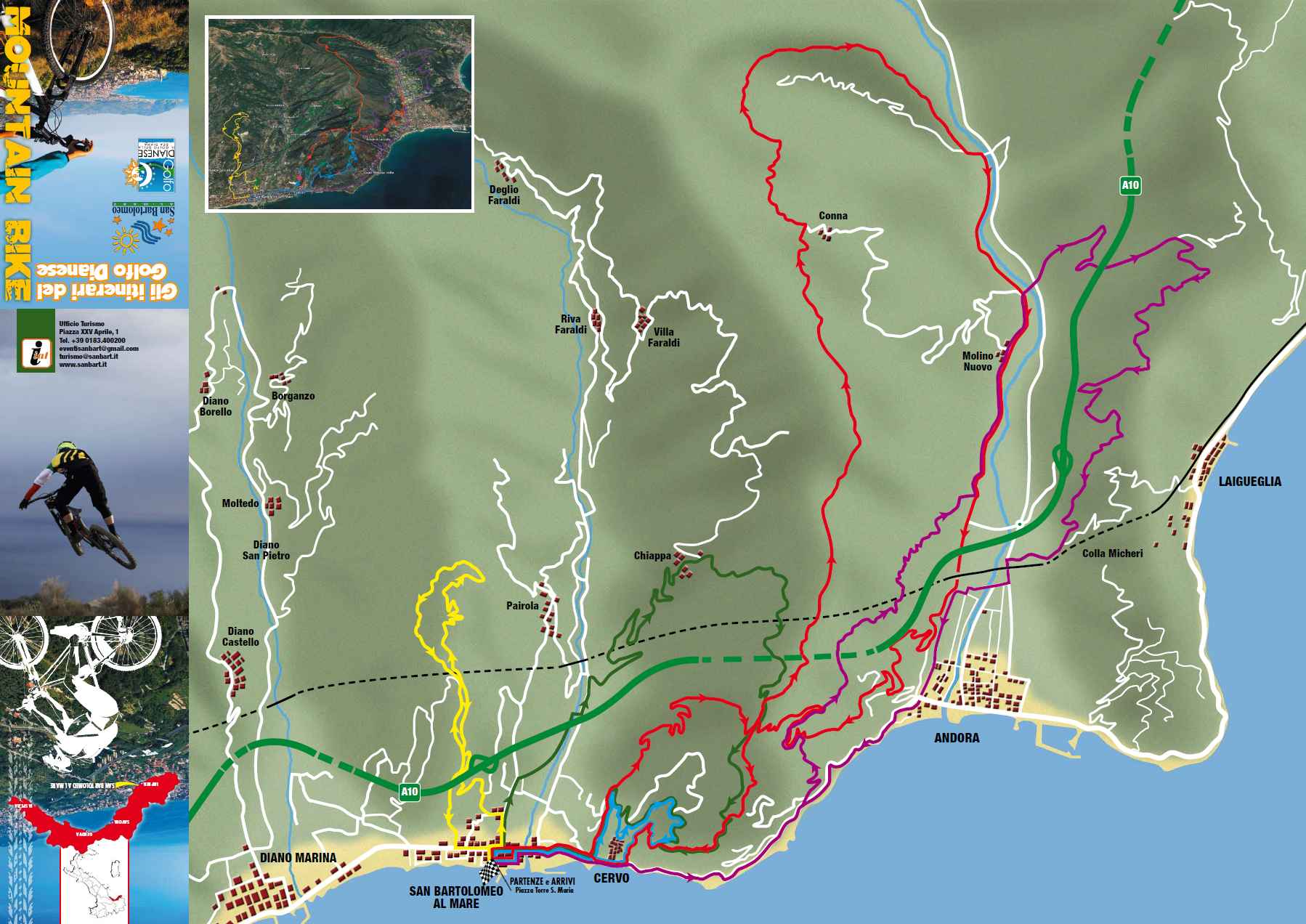 Cinque percorsi, 80 km, scenari suggestivi e panorami mozzafiato: MTB, in  distribuzione la cartina dei sentieri del Golfo dianese - Sanremonews.it