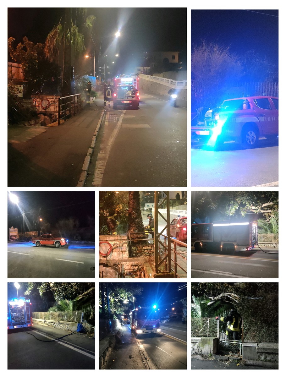 Sanremo, doppio intervento dei vigili del fuoco in Corso Marconi: domati due principi di incendio (Foto)