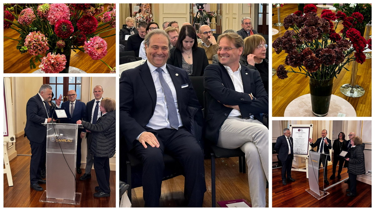 Sanremo: oggi al Casinò il premio “Workshop del fiore: dal passato al futuro”, premiazione con gli Assessori Scajola e Lombardi (Foto) Sanremo: oggi al Casinò il premio “Workshop del fiore: dal passato al futuro”, premiazione con gli Assessori Scajola e Lombardi (Foto)