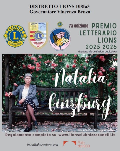 Domani 17 maggio presentazione del Premio Letterario Lions 2025 dedicato a Natalia Ginzburg Domani 17 maggio presentazione del Premio Letterario Lions 2025 dedicato a Natalia Ginzburg