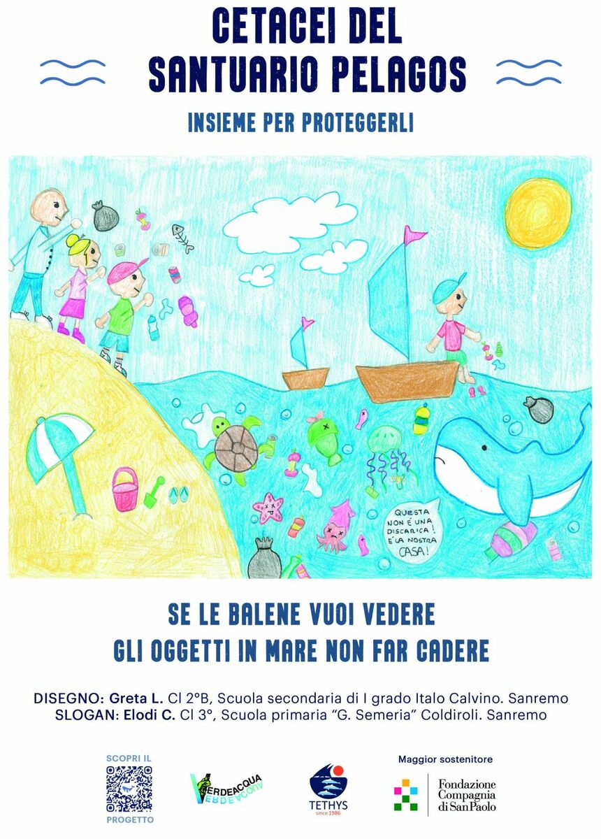 Concorso del progetto “Missione Pelagos – Balene e bambini insieme per l’ambiente”. Concorso del progetto “Missione Pelagos – Balene e bambini insieme per l’ambiente”.