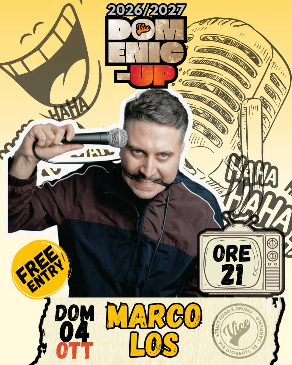 Sanremo, la stand up comedy torna al Vice: questa sera sul palco Marco Los Sanremo, la stand up comedy torna al Vice: questa sera sul palco Marco Los