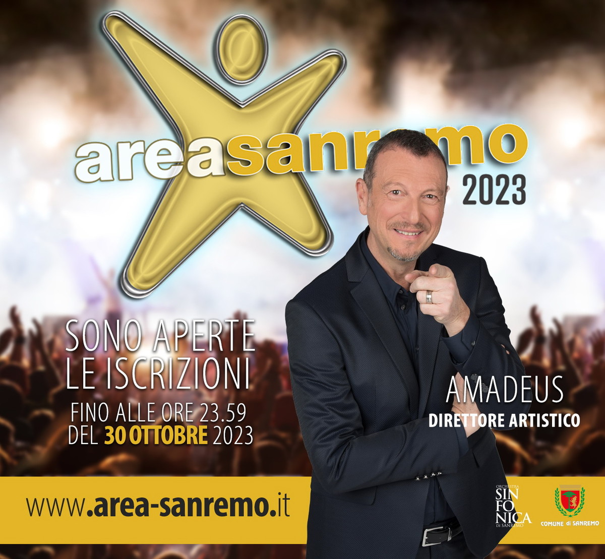 Area Sanremo: aperte le iscrizioni per l’edizione 2023, Amadeus sarà ancora il direttore artistico Area Sanremo: aperte le iscrizioni per l’edizione 2023, Amadeus sarà ancora il direttore artistico