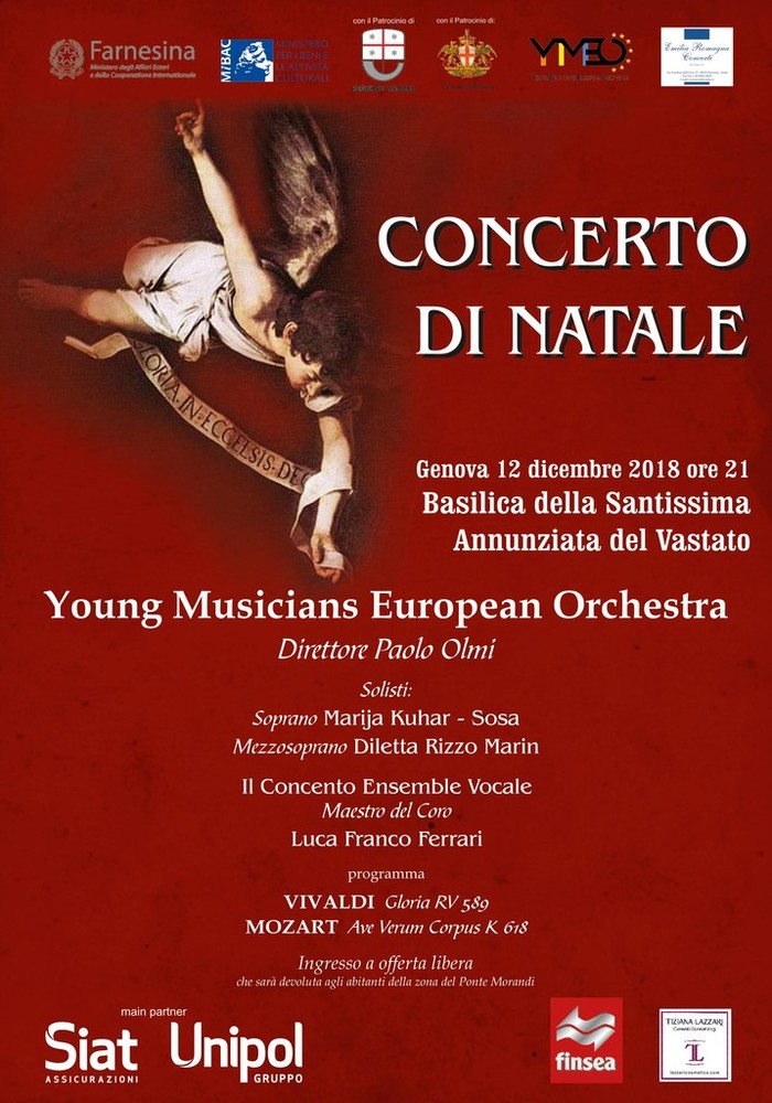 Si concluderà il 12 a Genova il &quot;tour&quot; della Young Musicians European Orchestra