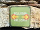 Il segna percorso del nuovo itinerario Bellissimi-Valloria in val Prino.
