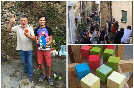 Ferragosto, primo torneo di bocce quadrate a Tavole: vince la coppia formata da Enrico Revello e Lillian, giovane turista francese Ferragosto, primo torneo di bocce quadrate a Tavole: vince la coppia formata da Enrico Revello e Lillian, giovane turista francese