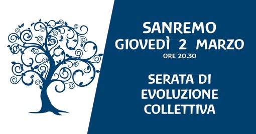 Sanremo: giovedì sera allo 'Spazio 36' di via XX Settembre una 'Serata di evoluzione collettiva'