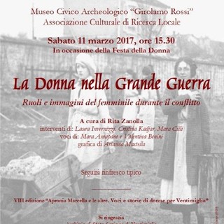 Ventimiglia: la Festa della Donna al Museo “G. Rossi” con la conferenza “La donna nella Grande Guerra”