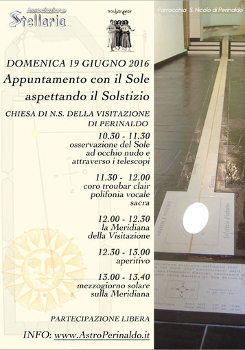 Perinaldo: "Aspettando il Solstizio d'Estate", domani mattina al Santuario di N.S. della Visitazione