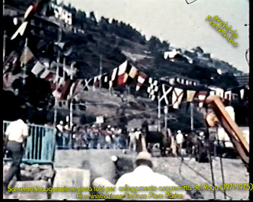 I video di Roberto Pecchinino: riviviamo l'inaugurazione con la posa dei tubi per il collegamento acquedotto Roya girato negli anni 1971 e 1975