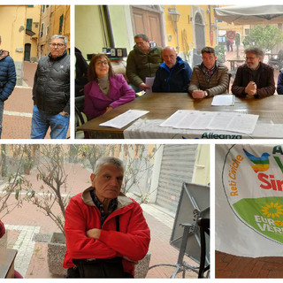 Verdi-Sinistra a sostegno di Bracco a Imperia. Sardi: "Nella città del futuro c'é bisogno di noi"(foto e video)