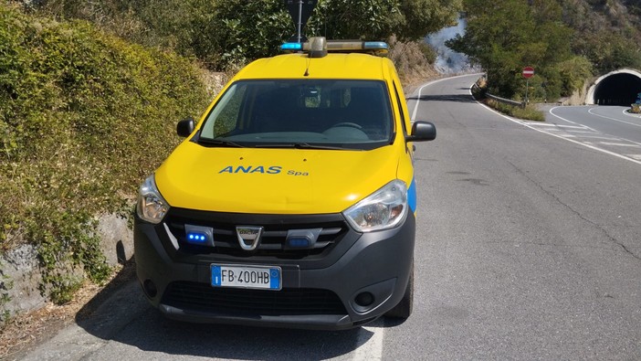 Chiusavecchia, incendio di sterpaglie e uliveto a ridosso della 28: vigili del fuoco al lavoro (foto)