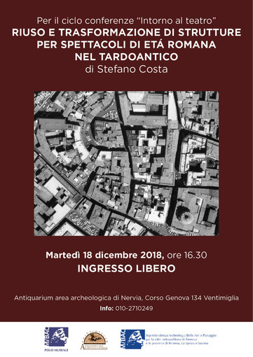 Ventimiglia: domani ultimo incontro all'antiquarium di Nervia per il ciclo di conferenze “Intorno al teatro”