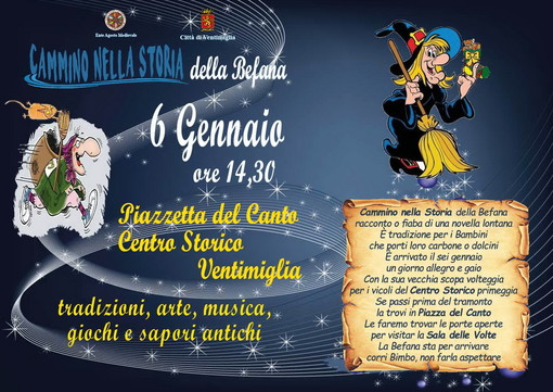 Domani la Befana arriva a Ventimiglia nel nuovo spazio Culturale del Centro Storico Domani la Befana arriva a Ventimiglia nel nuovo spazio Culturale del Centro Storico