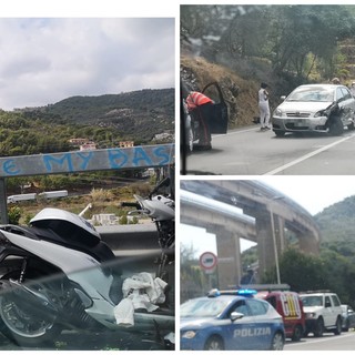 Imperia, incidente tra auto e scooter sulla Statale 28: ferito 64enne (foto) Imperia, incidente tra auto e scooter sulla Statale 28: ferito 64enne (foto)