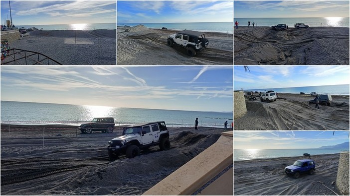 Rombano i motori, auto 4x4 invadono la spiaggia di Bordighera (Foto e video) Rombano i motori, auto 4x4 invadono la spiaggia di Bordighera (Foto e video)