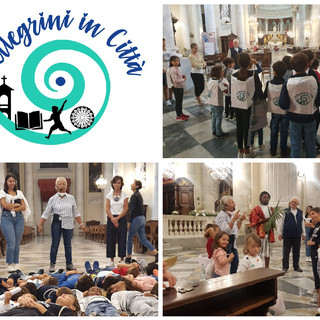 Imperia, bambini in pellegrinaggio alla cattedrale di San Maurizio. Monsignor Fabbris: “Viaggio avventuroso tra le bellezze e la storia della città” (foto)