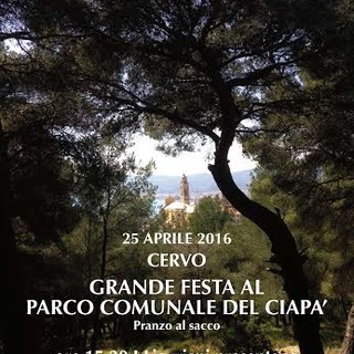Cervo: viene nuovamente riproposta la tradizionale festa del 25 aprile al parco del Ciapà che si festeggiava negli anni '70 Cervo: viene nuovamente riproposta la tradizionale festa del 25 aprile al parco del Ciapà che si festeggiava negli anni '70