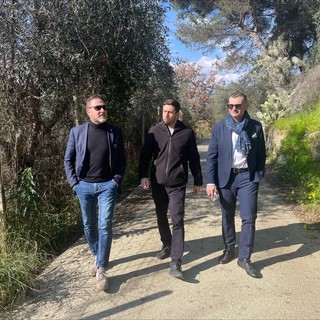 Entroterra: sopralluogo del vicepresidente Alessandro Piana ai cantieri di Dolceacqua e San Biagio della Cima finanziati dal Fondo Strategico Regionale