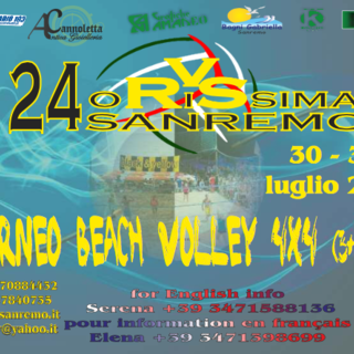 Sanremo: il 30 e 31 luglio torna la 24orissima Sanremo Beach Volley sui campi del K-Beach e dei Bagni Gabriella