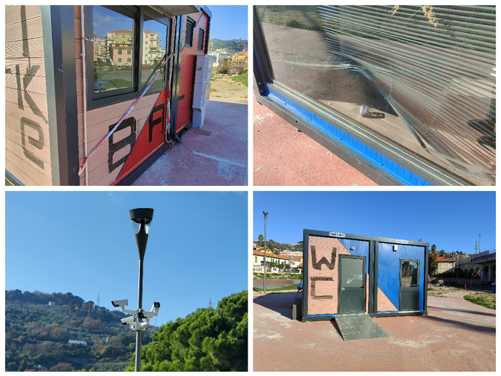 Imperia nella morsa dei vandali: forzato e danneggiato il chiosco del pump track. Assessore Gandolfo: “Ore contate per i responsabili” (foto)