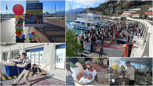 Ventimiglia, festa al porto Cala del Forte con il Carnevale dedicato ai bambini (Foto e video)