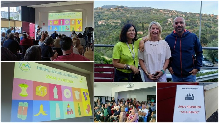 Nuova raccolta differenziata a Vallebona, Guglielmi: "Primo incontro informativo sulle modalità del servizio" (Foto e video)