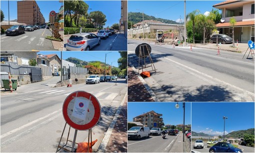 Lavori in via San Rocco, traffico in tilt tra Vallecrosia e Camporosso Mare (Foto e video)