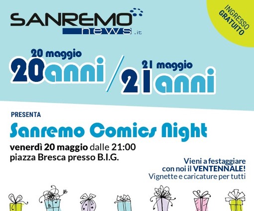 Stasera si festeggia il ventennale di Sanremo News al BIG di piazza Bresca