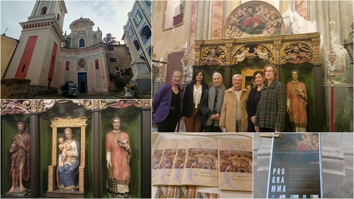 L'ancona 'ritrovata' di Vallebona: restaurata un'antica pala d’altare lignea (Foto e video)