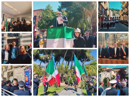 Deposizione di corone, santa messa e corteo: Ventimiglia celebra l'81° anniversario della Liberazione (Foto e video)