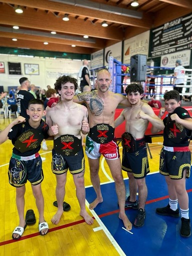 Enplein per l'M.G. Fight Team di Ventimiglia ai campionati italiani XFC di kickboxing (foto)