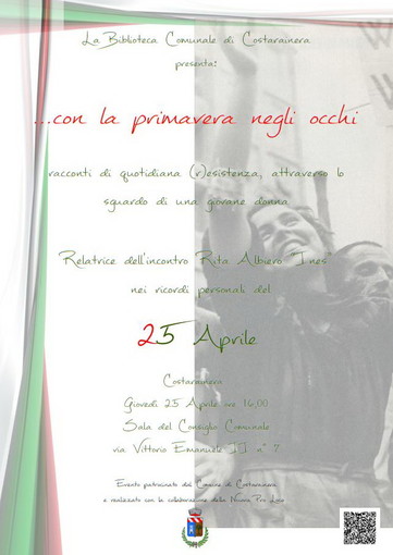 Costarainera: il 25 aprile alla Biblioteca, incontro culturale dedicato alla Festa della Liberazione Costarainera: il 25 aprile alla Biblioteca, incontro culturale dedicato alla Festa della Liberazione