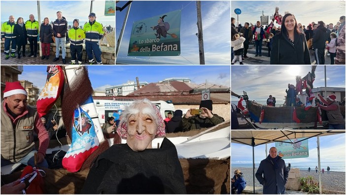 A Vallecrosia la Befana arriva sul lungomare a bordo di una barca (Foto e video) A Vallecrosia la Befana arriva sul lungomare a bordo di una barca (Foto e video)