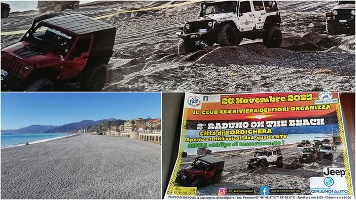 Auto 4x4, il 2° Raduno on the beach Città di Bordighera sarà il 26 novembre (Foto)