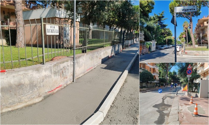 Bordighera, rifacimento strada e marciapiedi: iniziati i lavori in via Bigarella (Foto) Bordighera, rifacimento strada e marciapiedi: iniziati i lavori in via Bigarella (Foto)