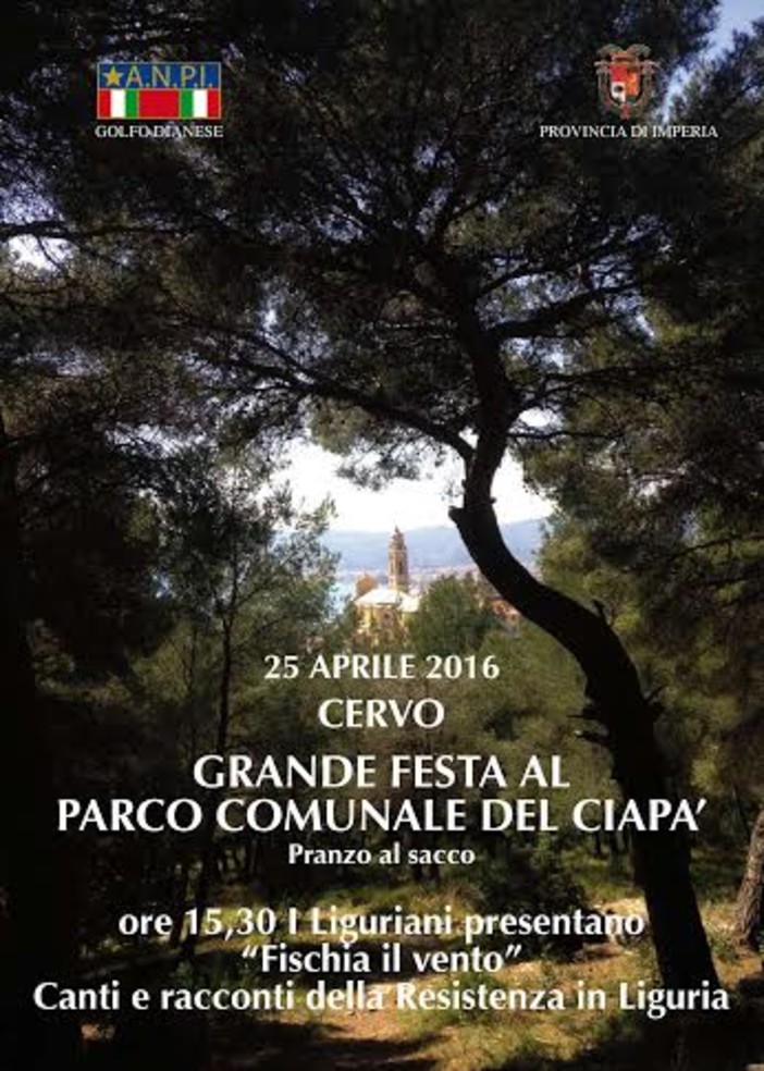 Cervo: viene nuovamente riproposta la tradizionale festa del 25 aprile al parco del Ciapà che si festeggiava negli anni '70