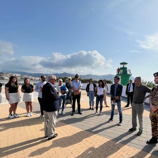 Imperia, febbre da Frecce Tricolori: sopralluogo del sindaco Claudio Scajola in porto