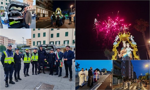 Processione e fuochi d'artificio, Vallecrosia festeggia Maria Ausiliatrice (Foto e video)