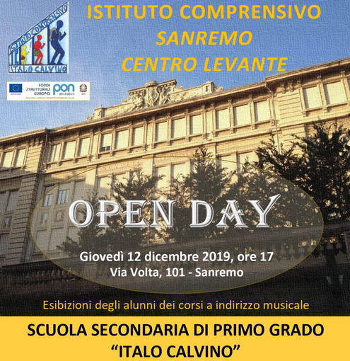 Sanremo: il 12 dicembre, presentazione offerta formativa alla Scuola Secondaria di primo grado 'Italo Calvino' Sanremo: il 12 dicembre, presentazione offerta formativa alla Scuola Secondaria di primo grado 'Italo Calvino'