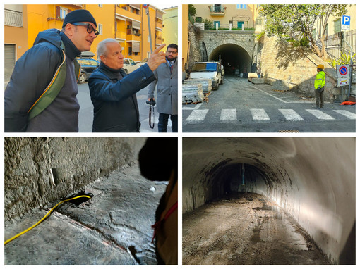 Imperia, il tunnel antiareo di via Santa Lucia rimesso a nuovo. Scajola: “Di questi tempi può tornare utile”  (foto e video)