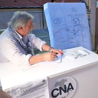 Prosegue il tour di Tiziano Riverso: domani giovedì vignette in diretta al mercato annonario di Sanremo