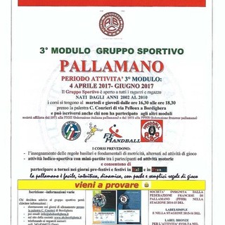 Pallamano. ABC Bordighera, domani al va il terzo modulo del gruppo sportivo, la pallamano per i più giovani