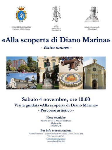 Diano Marina: sabato prossimo il MARM organizza il percorso artistico 'Alla scoperta di Diano Marina' Diano Marina: sabato prossimo il MARM organizza il percorso artistico 'Alla scoperta di Diano Marina'