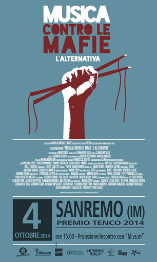 Sanremo: domani pomeriggio, proiezione del documentario 'Musica Contro Le Mafie – L’alternativa'
