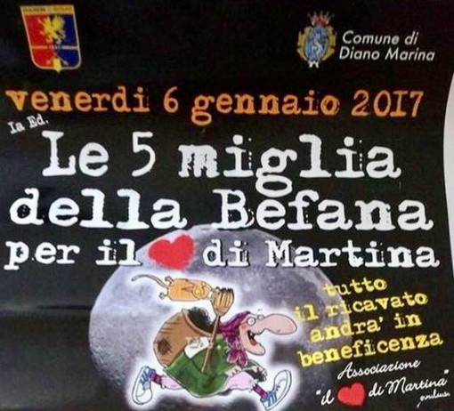 Diano Marina: domani appuntamento con la prima edizione della '5 miglia della Befana'