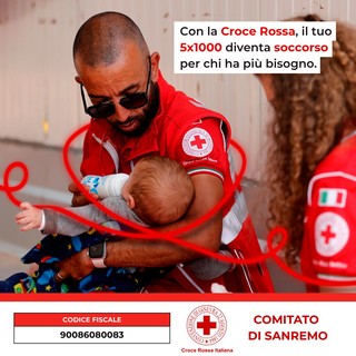 “Con la Croce Rossa il tuo 5x1000 diventa soccorso”: al via la campagna del Comitato di Sanremo