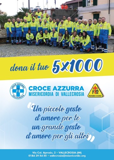 Tempo di dichiarazione dei redditi, ecco come destinare il 5 per mille dell'imposta IRPEF alla Croce Azzurra Misericordia di Vallecrosia Tempo di dichiarazione dei redditi, ecco come destinare il 5 per mille dell'imposta IRPEF alla Croce Azzurra Misericordia di Vallecrosia