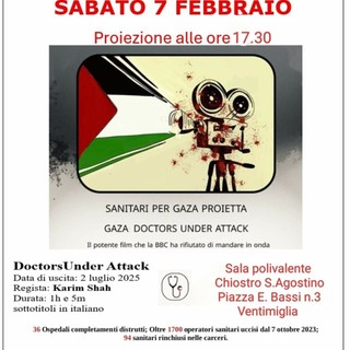 Ventimiglia, al Chiostro di Sant’Agostino il documentario shock “Doctors Under Attack”: il dramma dei medici a Gaza