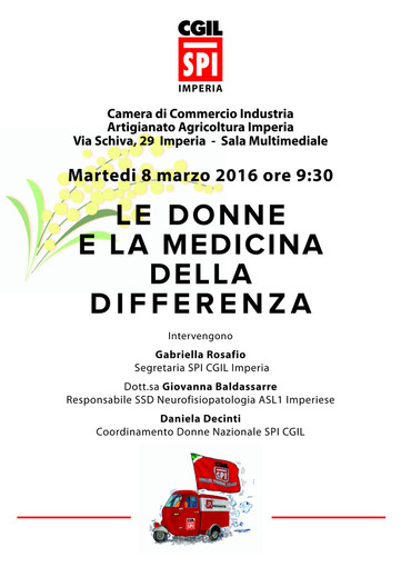 Imperia: celebrazioni per l'8 marzo  dal titolo “Le donne e la medicina della differenza”